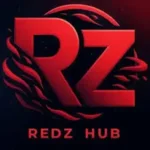 Redz Hub Script logo with bold red “RZ” and “REDZ HUB” text on a dark background.